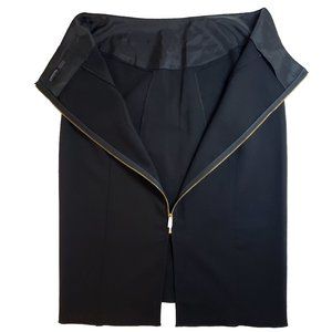 Magaschoni Collection Slinky Pencil Skirt Gold Full Back Zip Women's Size 6